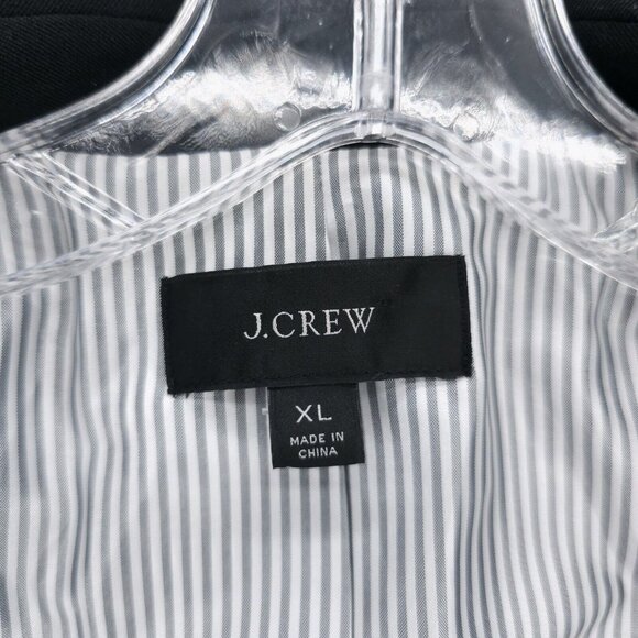 J. CREW Schoolboy Blazer Jacket Solid Black Stretch Career Casual K2899 Size XL - Picture 6 of 9